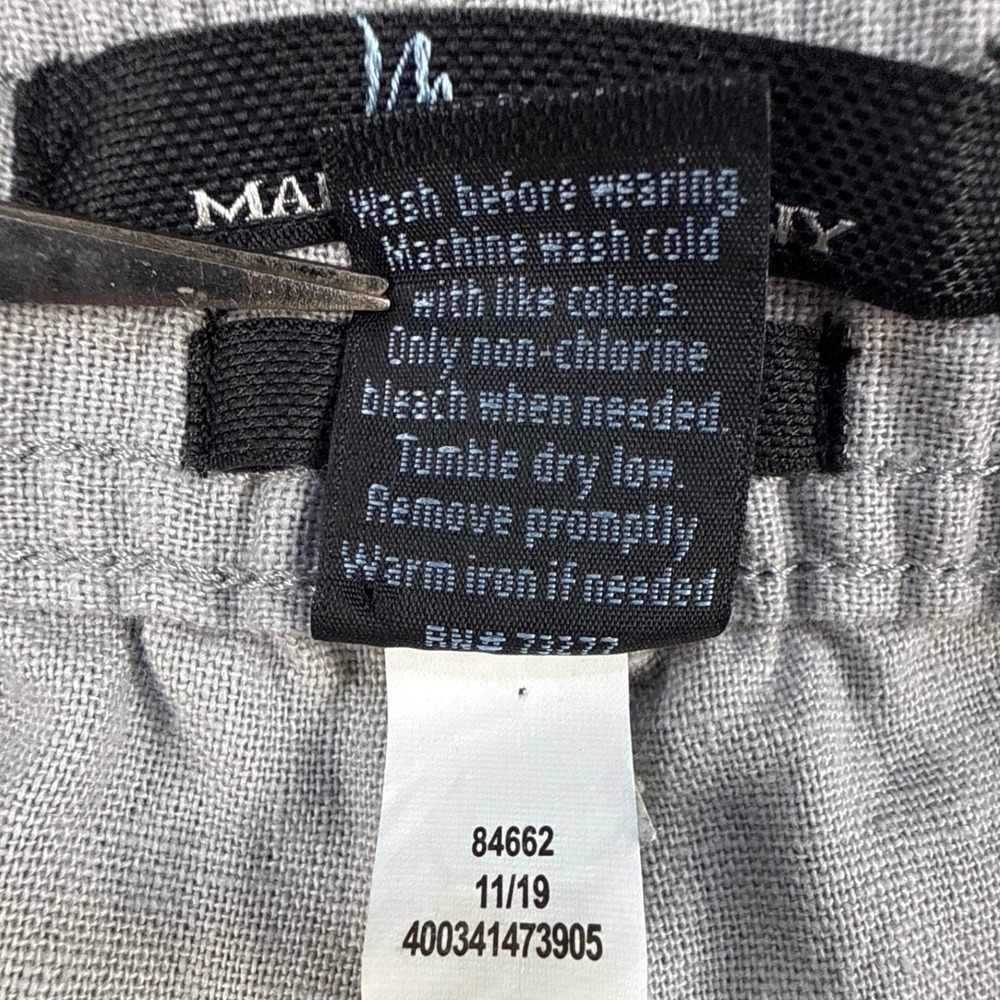 Marc Anthony Linen Pants Mens XXL Luxury Gray Straight Leg EUC - Picture 7 of 9